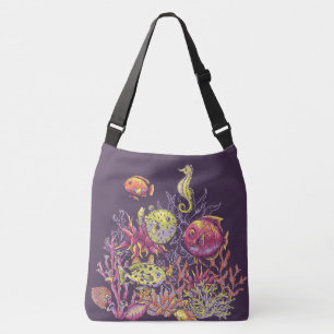 Bolsa Ajustável Adoráveis Oceanos Criam Roxo
