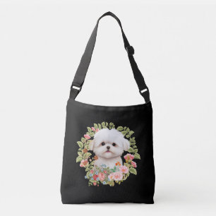 Bolsa Ajustável Adorável Maltês Puppy em Blogue, amante Maltês de 