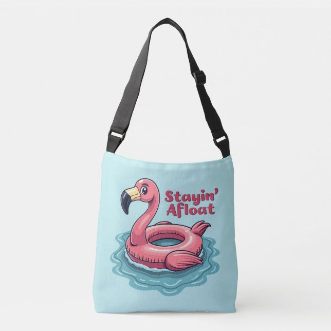 Bolsa Ajustável Afloat Funny Flamingo Piscina Float Retro (Frente)