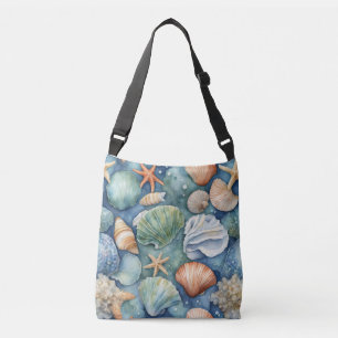 Bolsa Ajustável Água de Brisa Oceânica: Concha e Estrela do Mar