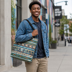 BOLSA AJUSTÁVEL "AGUA" ESTILO MEXICANO IMPRESSO