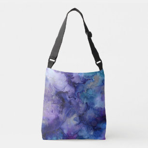 Bolsa Ajustável Aguarela roxa e azul