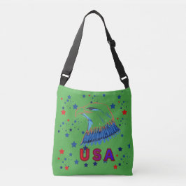Bolsa Ajustável águia patriótica americana verde kelly