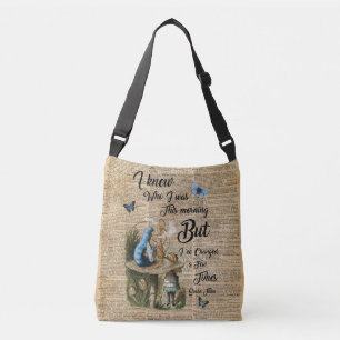 Bolsa Ajustável Alice na arte do dicionário do vintage das