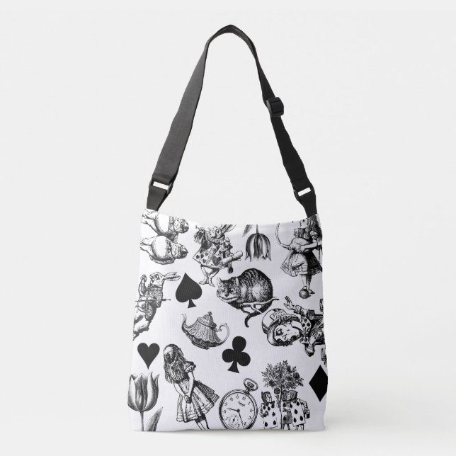 Bolsa Ajustável Alice White Rabbit Wonderland Classic (Frente)