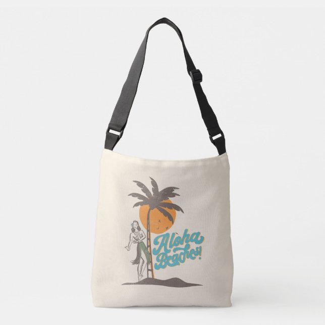 Bolsa Ajustável Aloha Beaches Hula Girl Hawaii Retro (Frente)