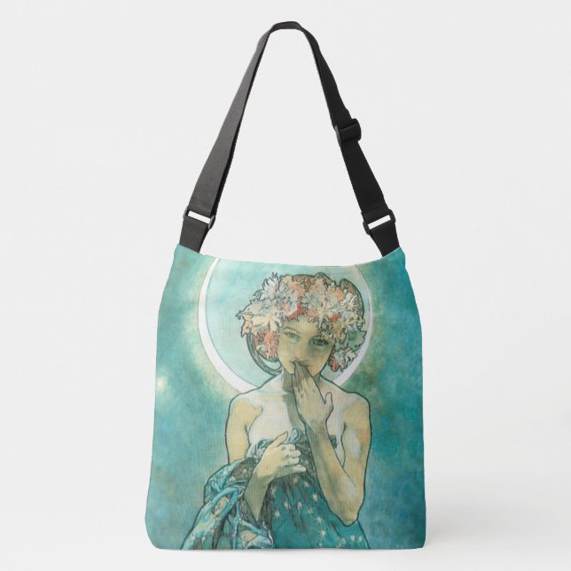 Bolsa Ajustável Alphonse Mucha Moonlight Clair De Lune Art Nouveau (Frente)