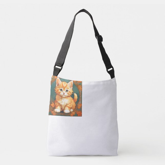 Bolsa Ajustável Alphonse Mucha Style Orange Cat (Frente)