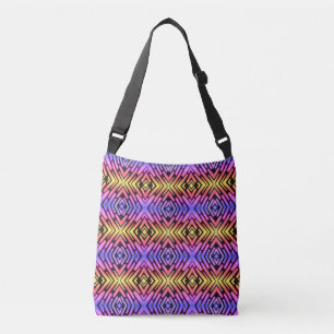 Bolsa Ajustável Alta Tecnologia Ficção Científica Neon Roxo Amarel