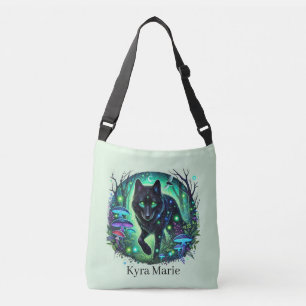 Bolsa Ajustável Amantes de lobos fofos adicionam nome 