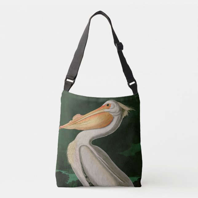 Bolsa Ajustável American White Pelican Birds of America Audubon (Frente)