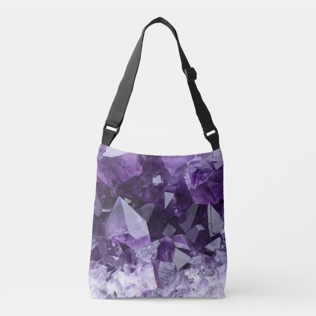 Bolsa Ajustável Amethyst Healing Crystal Cluster (Frente)