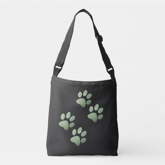 Bolsa Ajustável Amigos cão brilha verde-claro (Frente)