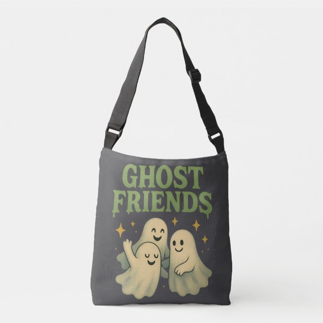 Bolsa Ajustável Amigos Fantasmas - Cinzas (Frente)