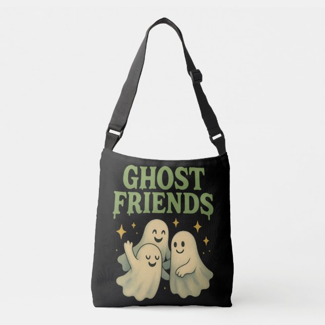 Bolsa Ajustável Amigos Fantasmas - Preto (Frente)