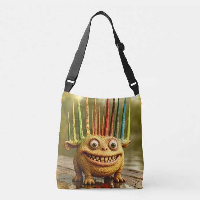 Bolsa Ajustável Amigos Ímpar - Canvas Monstro do Rainbow Spikes (Frente)