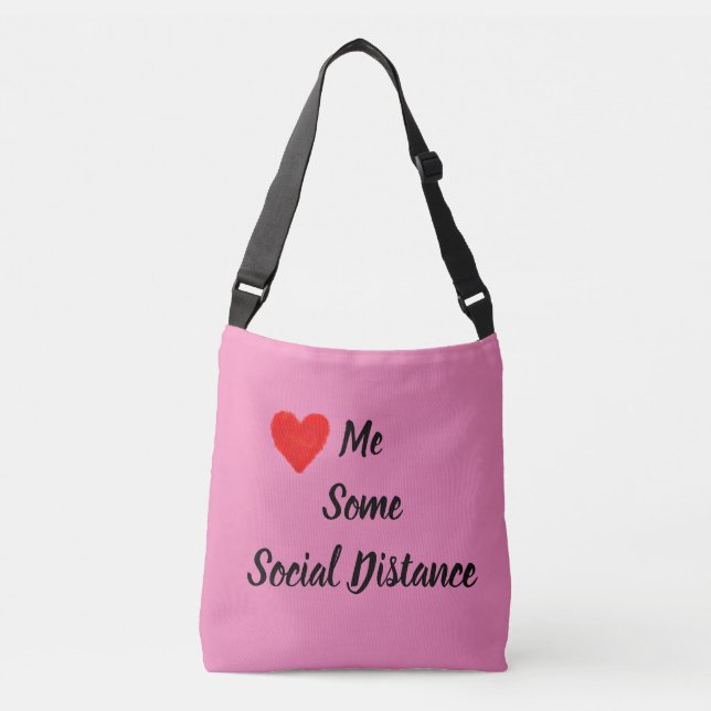 Bolsa Ajustável Amo Alguma Distância Social (Frente)
