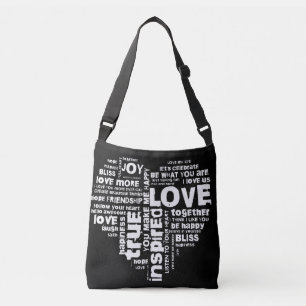 Bolsa Ajustável Amor Alegria Inspiração Palavras Namorados dia