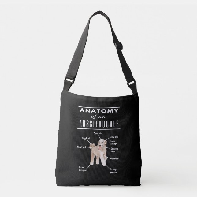 Bolsa Ajustável Anatomia de An Aussiedoodle (Frente)