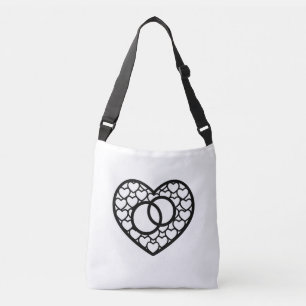 Bolsa Ajustável Anéis De Casamento Em Um Coração