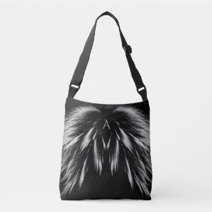 Bolsa Ajustável ANGEL WINGS Monograma Cinza Preta