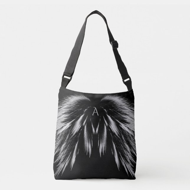 Bolsa Ajustável ANGEL WINGS Monograma Cinza Preta (Frente)