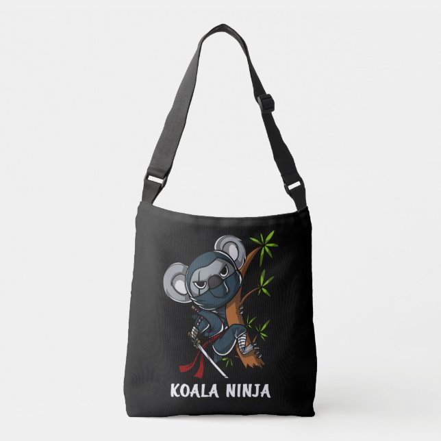 Bolsa Ajustável Animal de Artes Marciais Koala Bear Ninja Samurai (Frente)