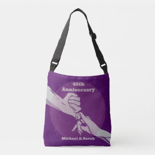 Bolsa Ajustável Aniversário personalizado casal romântico de mãos