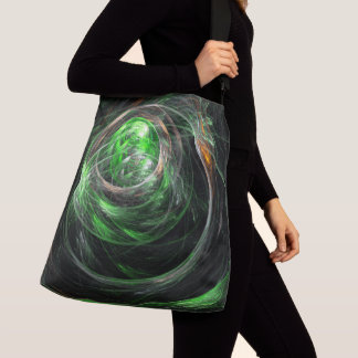 Bolsa Ajustável Ao redor do Corpo Mundial de Arte Abstrato Verde