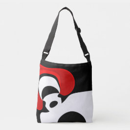 Bolsa Ajustável Ao Sr. Redd: Abstrato Preto, Branco e Vermelho