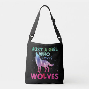 Bolsa Ajustável Apenas Uma Menina Que Ama A Aquarela Dos Lobos