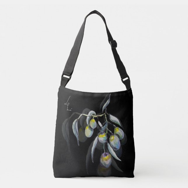 Bolsa Ajustável Aquarela de azeitona mágica pintada à mão (Frente)