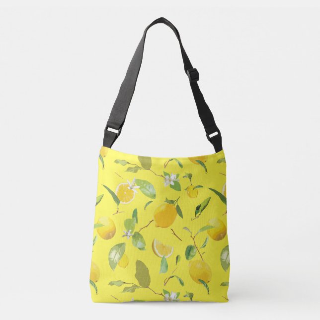 Bolsa Ajustável Aquarela Limão e Folhas 4 (Frente)