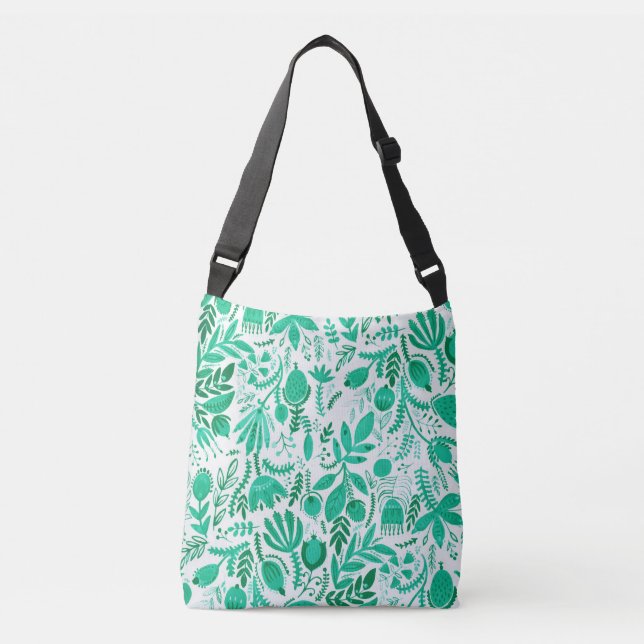 Bolsa Ajustável Aquarela Plástica Rústica Verde Primavera (Frente)