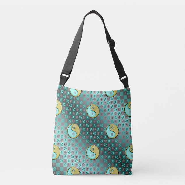 Bolsa Ajustável Aquário & Coelho de Metal (Frente)