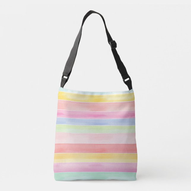 Bolsa Ajustável Arco-Íris - Banho de Stripe Pastel (Verso)