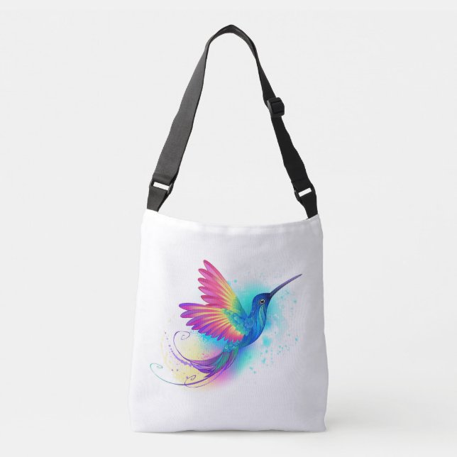 Bolsa Ajustável Arco-Íris Exótico Hummingbird (Frente)