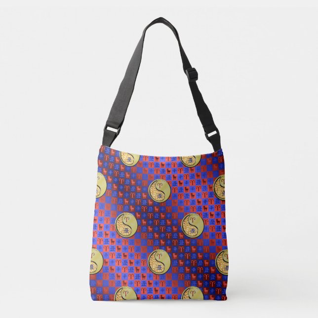 Bolsa Ajustável Aries e Ox de metal (Frente)