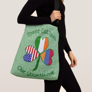 Bolsa Ajustável Armenia Irlanda EUA Trevo Personalizado