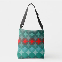 Bolsa Ajustável art deco inspirou o teal e o abstrato vermelho