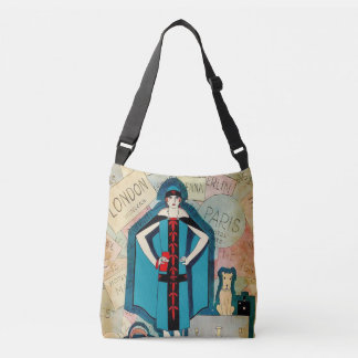 Bolsa Ajustável Art Deco Viagem Lover Crossbody Bag