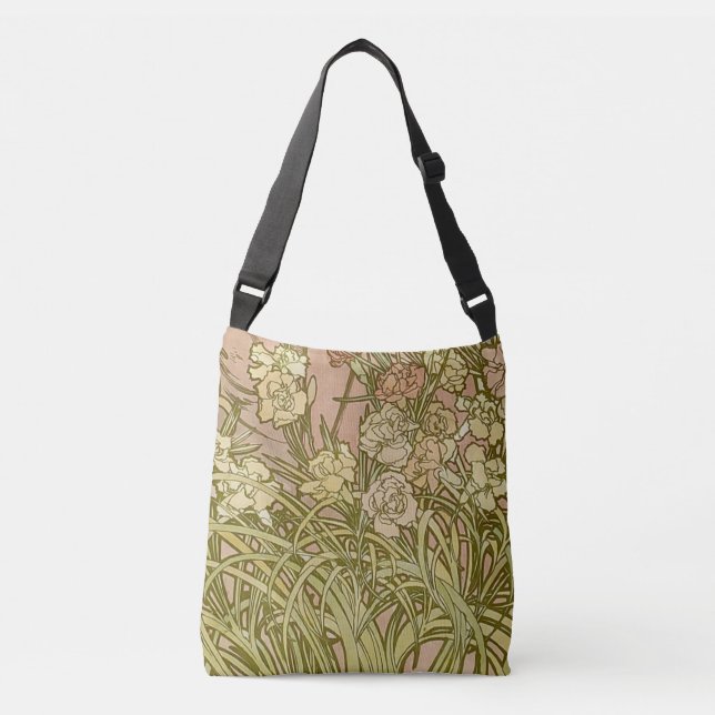 Bolsa Ajustável Art Nouveau Alfonse Mucha Floral (Frente)