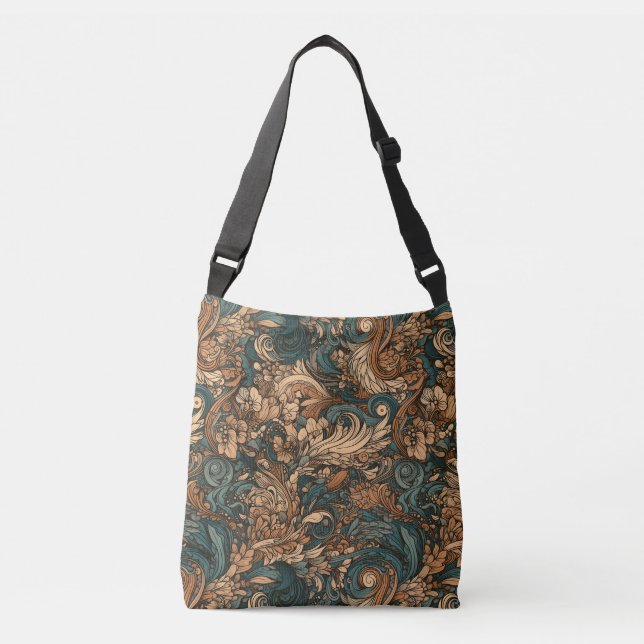 Bolsa Ajustável Art Nouveau Floral Weaves (Frente)