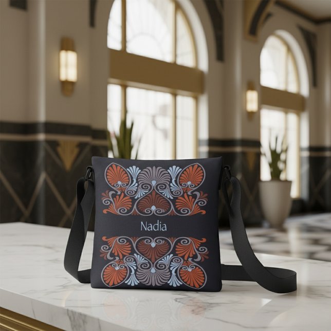Bolsa Ajustável Art Nouveau Scrollwork Personalizado (Criador carregado)