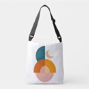 Bolsa Ajustável Arte abstrata da lua geométrica moderna