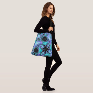 Bolsa Ajustável Arte Abstrata Fractal Tentáculo Ciano Psicodélico