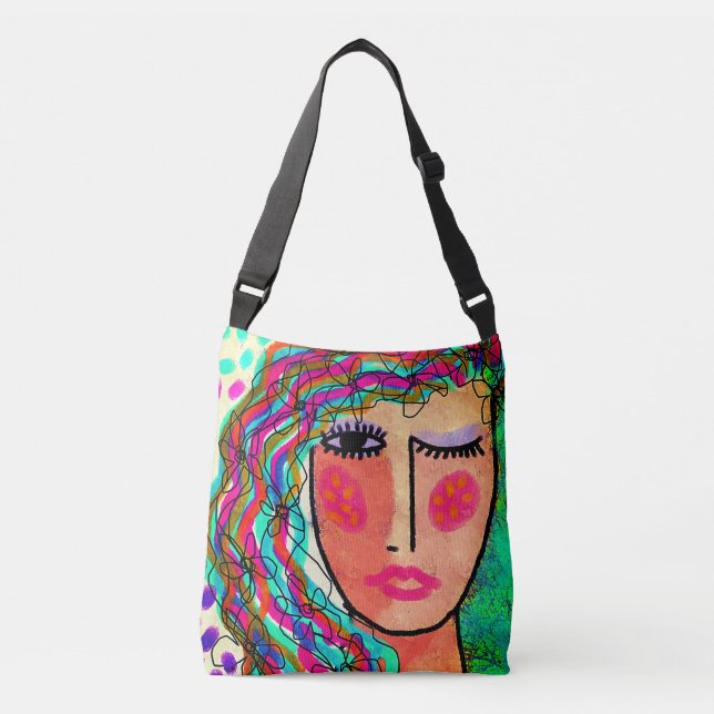 Bolsa Ajustável Arte Abstrato única (Frente)