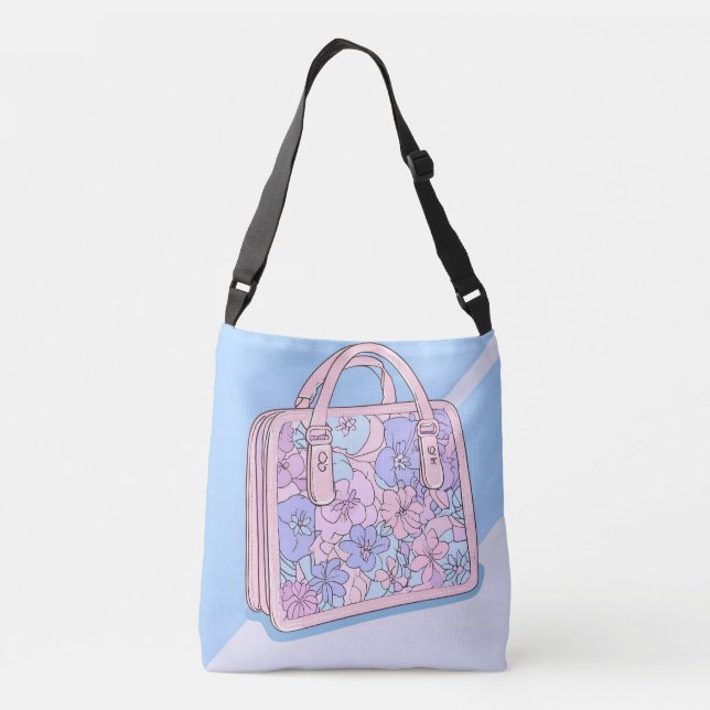Bolsa Ajustável Arte AI de Nuvem Azul Clara (Verso)