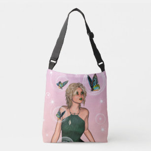 Bolsa Ajustável Arte de Fantasia da Fada Borboleta Brilhante