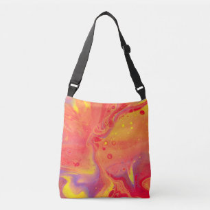 Bolsa Ajustável Arte de Fluxo Laranja Selvagem Roxo